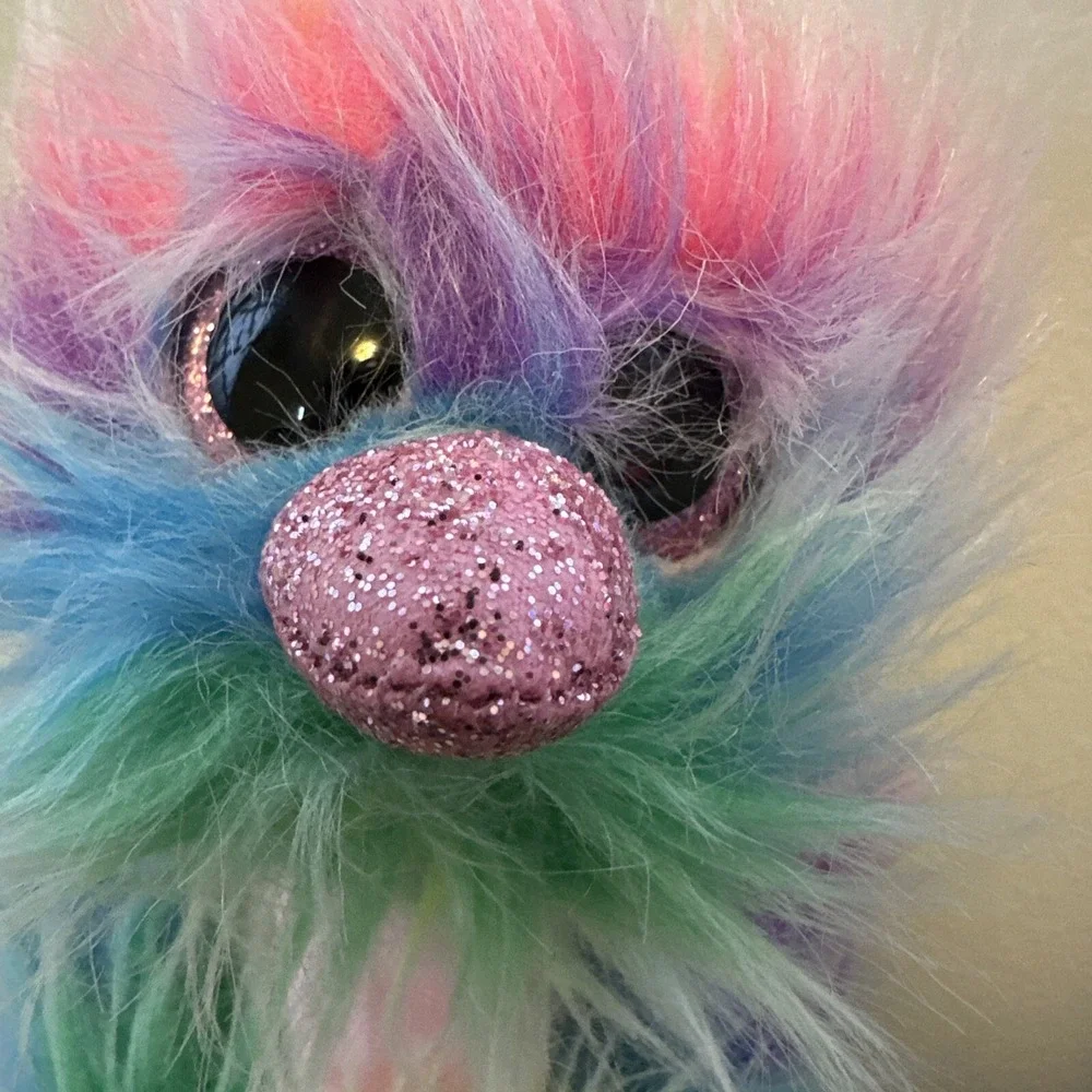 Ty PIPPA And ASHA Rainbow Sherbert Fur Platypus AND Ostrich‎ Beanie Boo